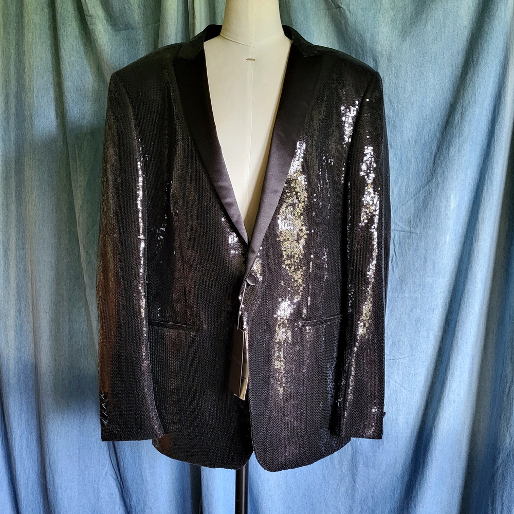 Zara Black Sequin Blazer Jacket